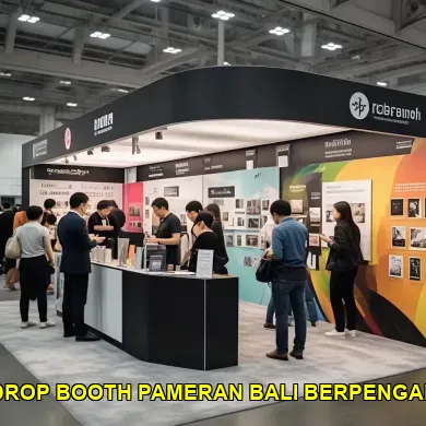 backdrop booth pameran bali berpengalaman